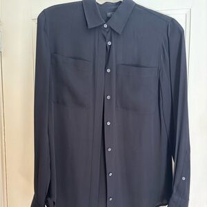 J. Crew black silk shirt